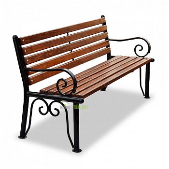 Скамейка-кресло кованная Узоры 60 см, Хоббика