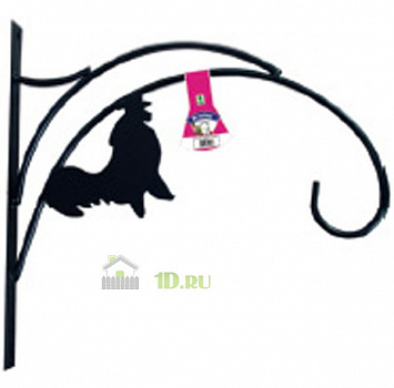 Кронштейн декоративный "Петух" для подвесных кашпо, d до 30 см, садово-огородный инвентарь, ГРИН БЭЛТ, 21-3005