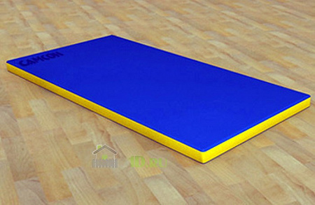 Мат гимнастический спортивный, 1м * 2м, цвет сине-желтый