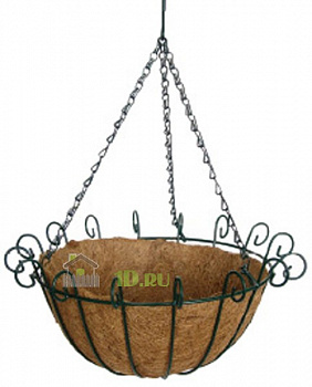 Кашпо коковита подвесное сфера фигурная из кокосового волокна, d 30 см, садово-огородный инвентарь, ГРИН БЭЛТ, 21-1005